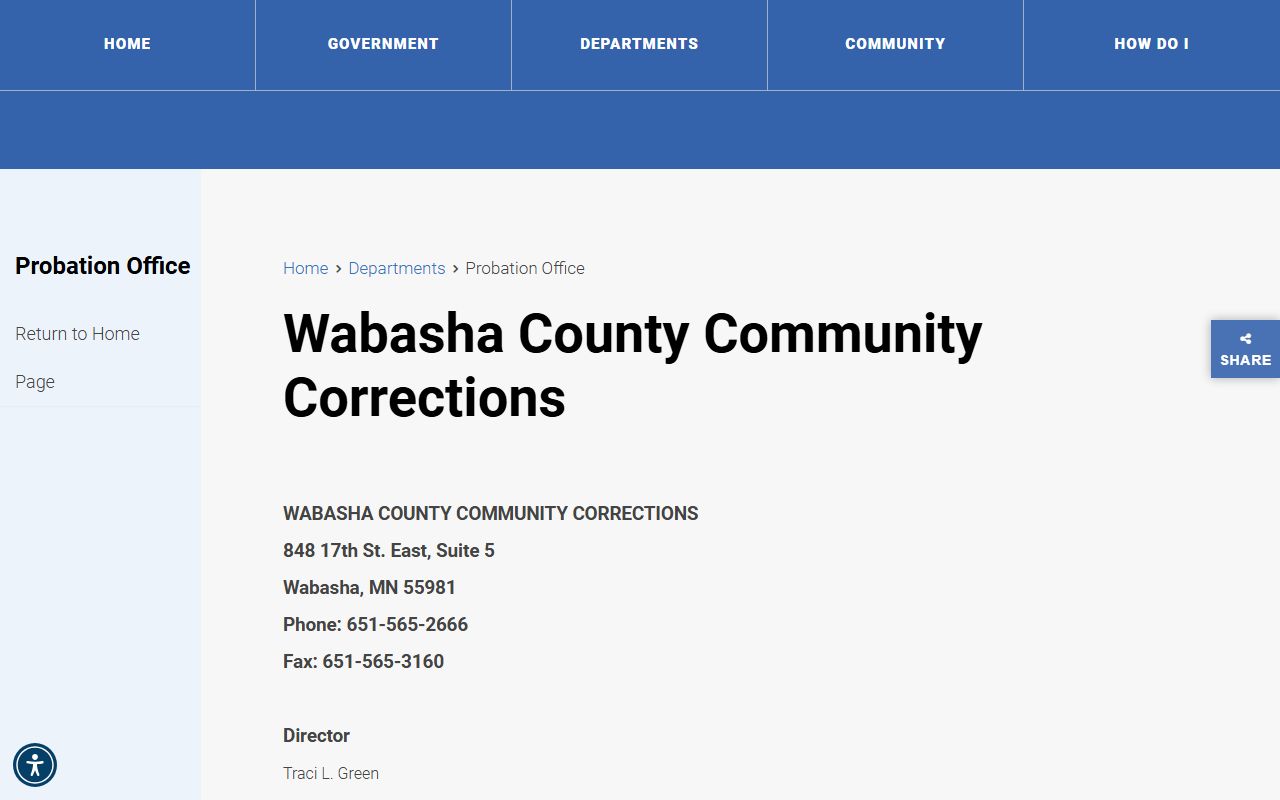 Wabasha Community Corrections