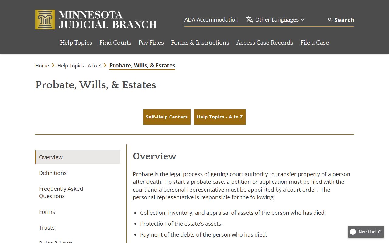 Minnesota probate, wills, and estates help